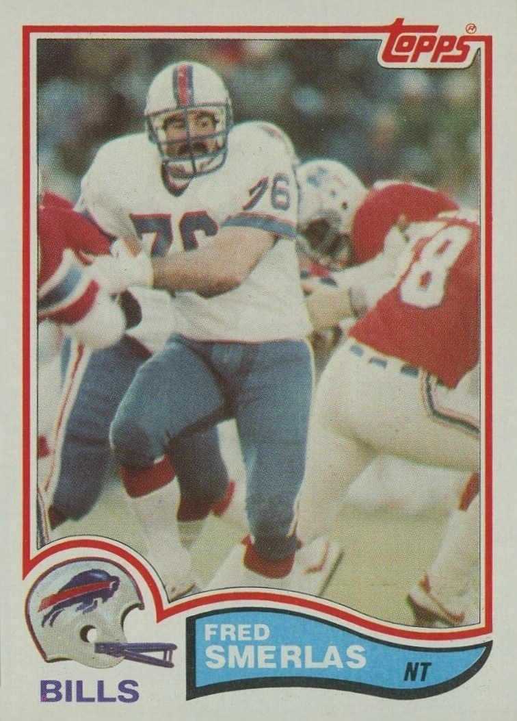 1982 Topps Fred Smerlas #35 Football Card