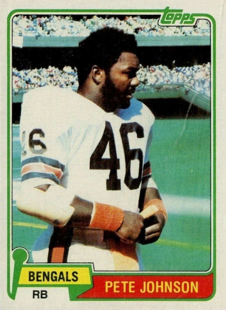 1981 Topps Pete Johnson #427 Football Card