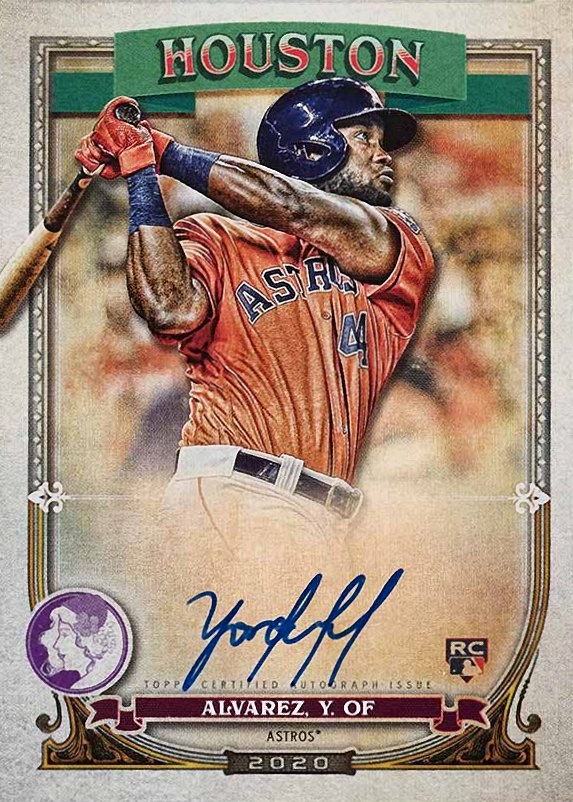 2020 Topps Gypsy Queen Autograph Yordan Alvarez #YA Baseball Card