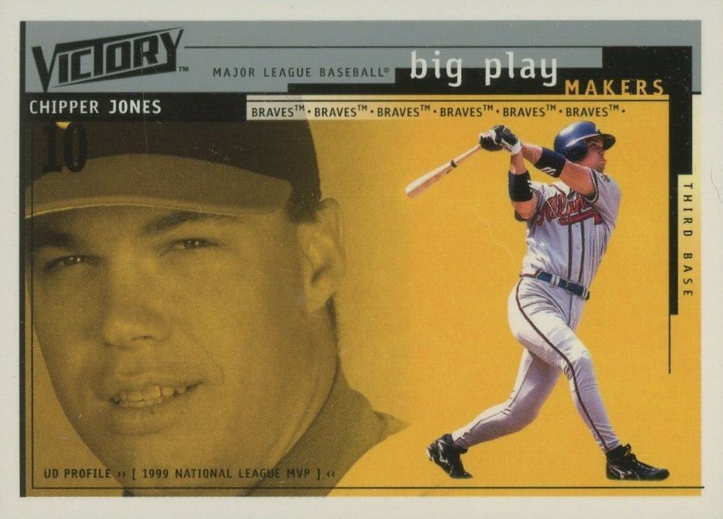 2000 Upper Deck Victory Chipper Jones #382 Baseball Card