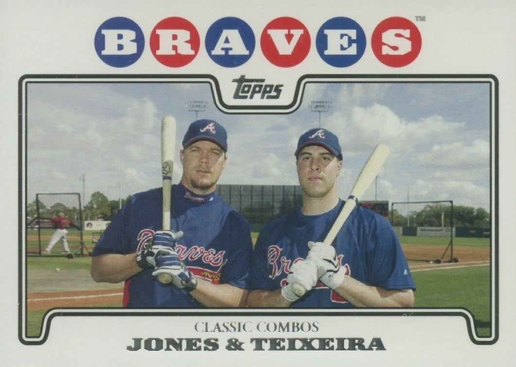 2008 Topps Chipper Jones/Mark Teixeira #447 Baseball Card