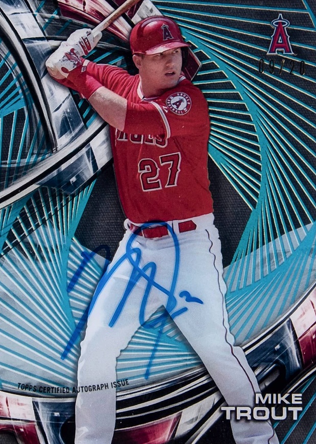 2016 Topps High Tek Autographs Mike Trout #HT-MT Baseball Card