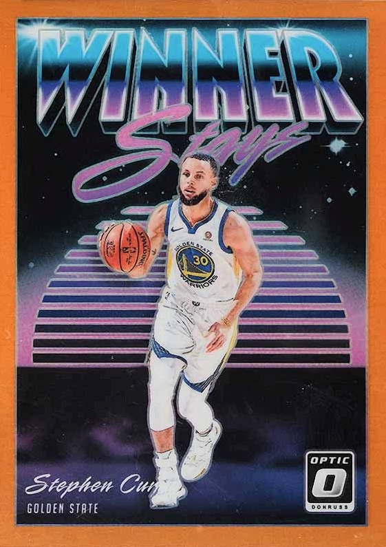 2018 Panini Donruss Optic Winner Stays Stephen Curry #15 Basketball Card