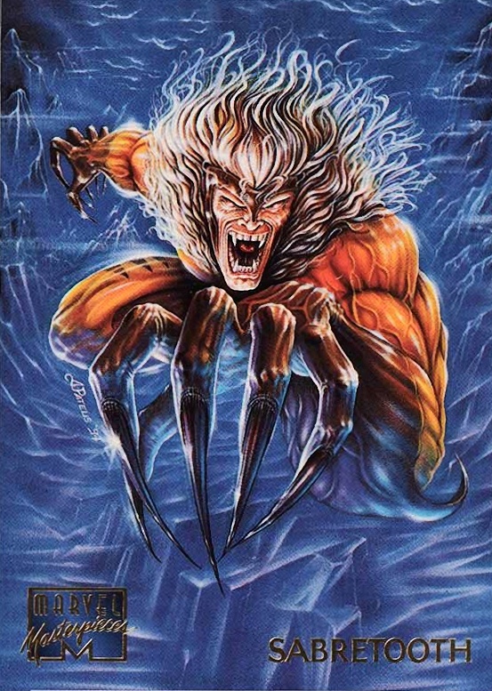 1995 Marvel Masterpieces Sabretooth #87 Non-Sports Card