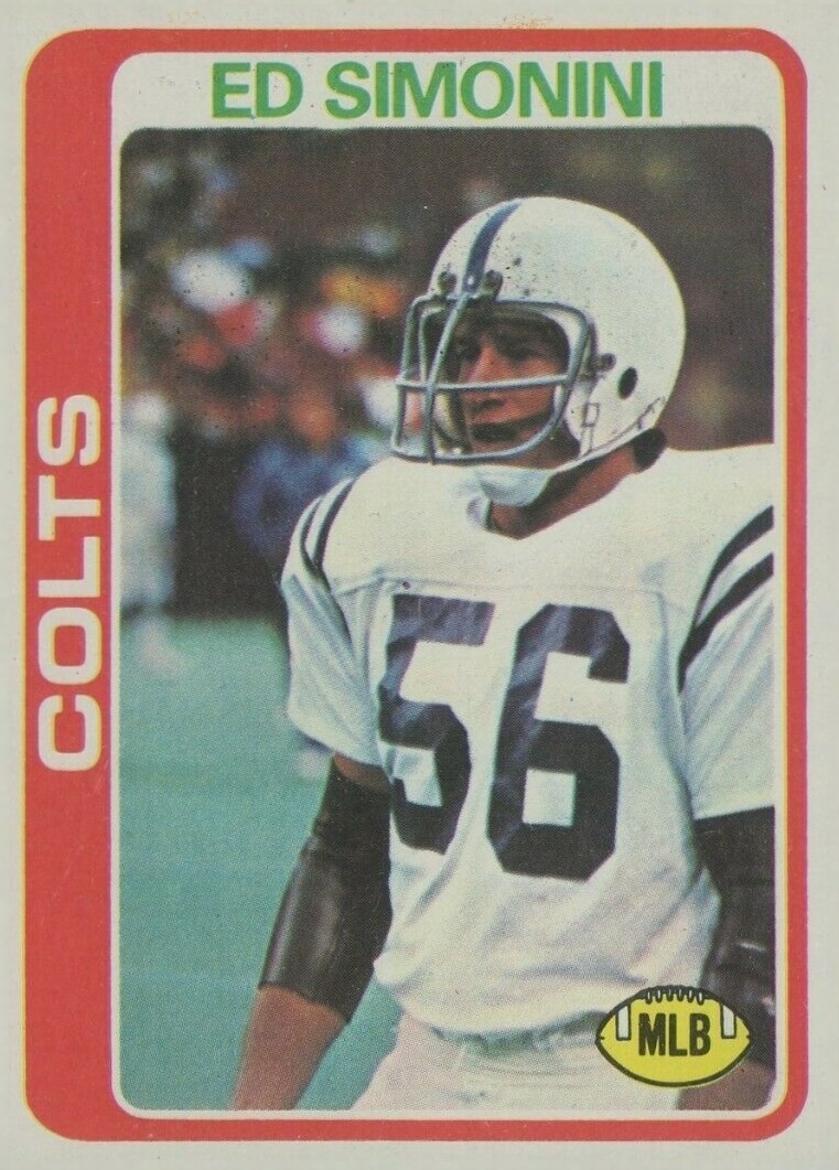 1978 Topps Ed Simonini #325 Football Card