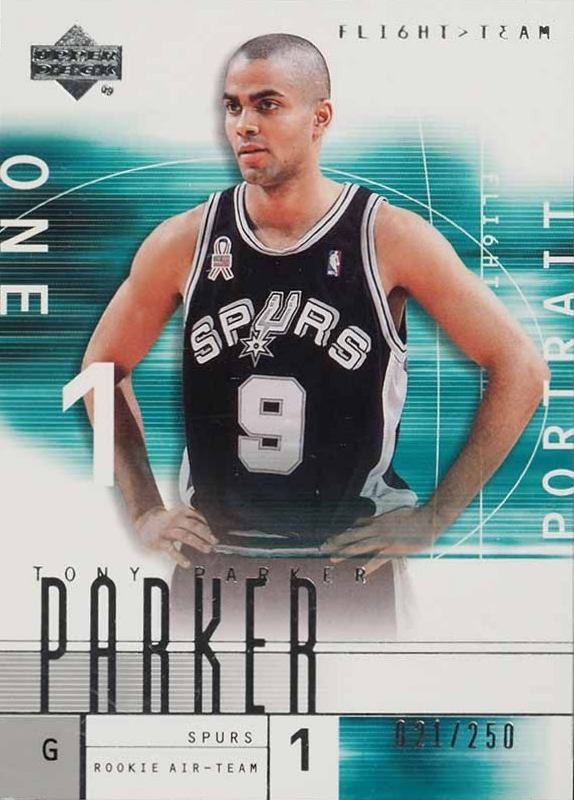 2001 Upper Deck Flight Team Tony Parker #136 Basketball Card