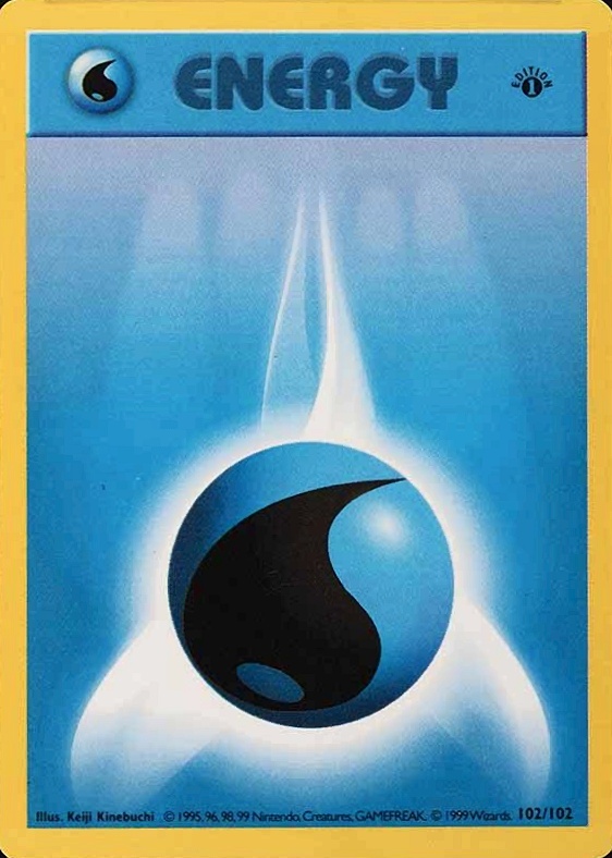 1999 Pokemon Game Water Energy #102 TCG Card