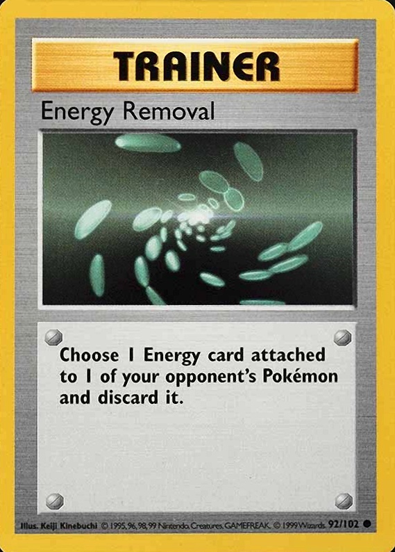 1999 Pokemon Game Energy Removal #92 TCG Card