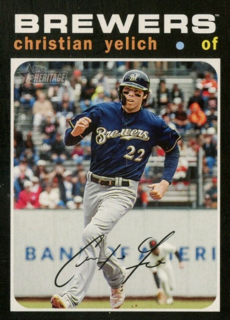 2020 Topps Heritage Christian Yelich #174 Baseball Card