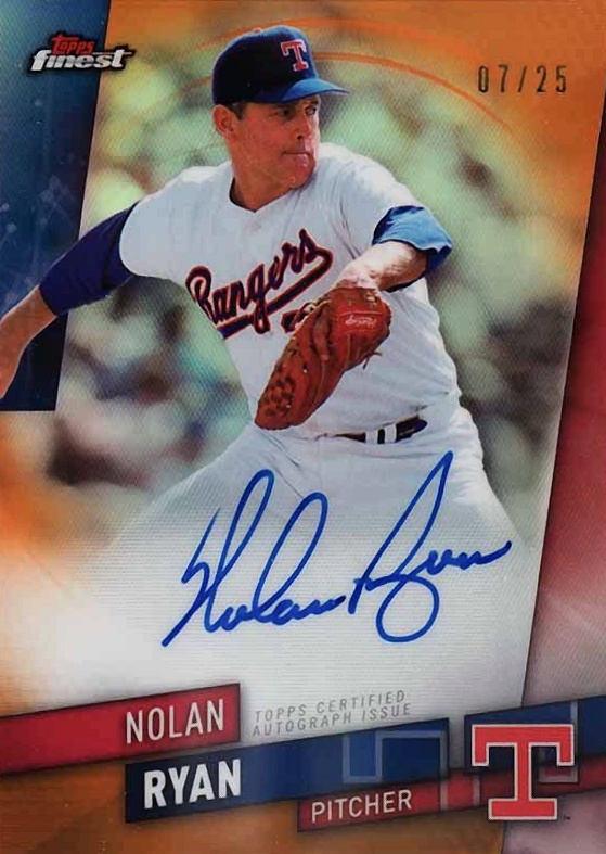 2019 Finest Autographs Nolan Ryan #FA-NR Baseball Card
