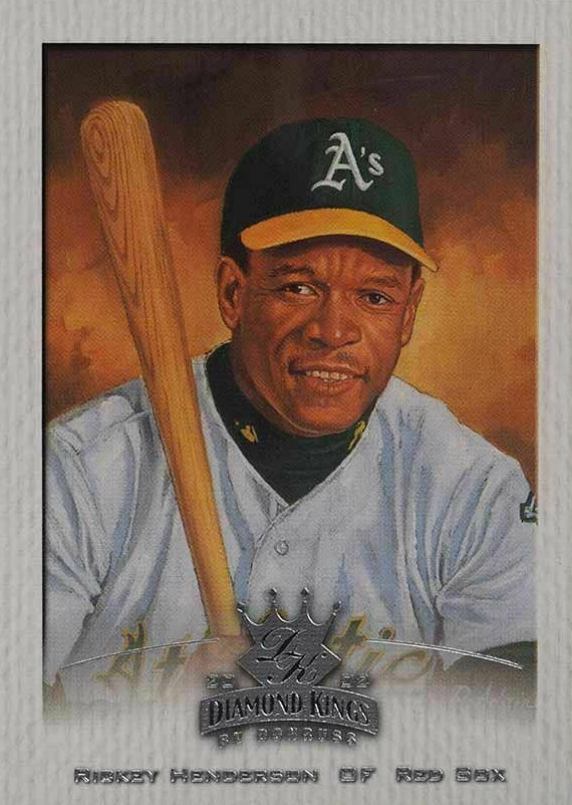 2002 Donruss Diamond Kings Rickey Henderson #35 Baseball Card