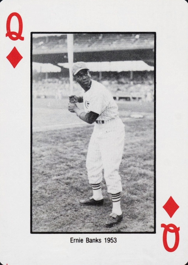1985 Chicago Cubs Playing Card Ernie Banks # Baseball Card