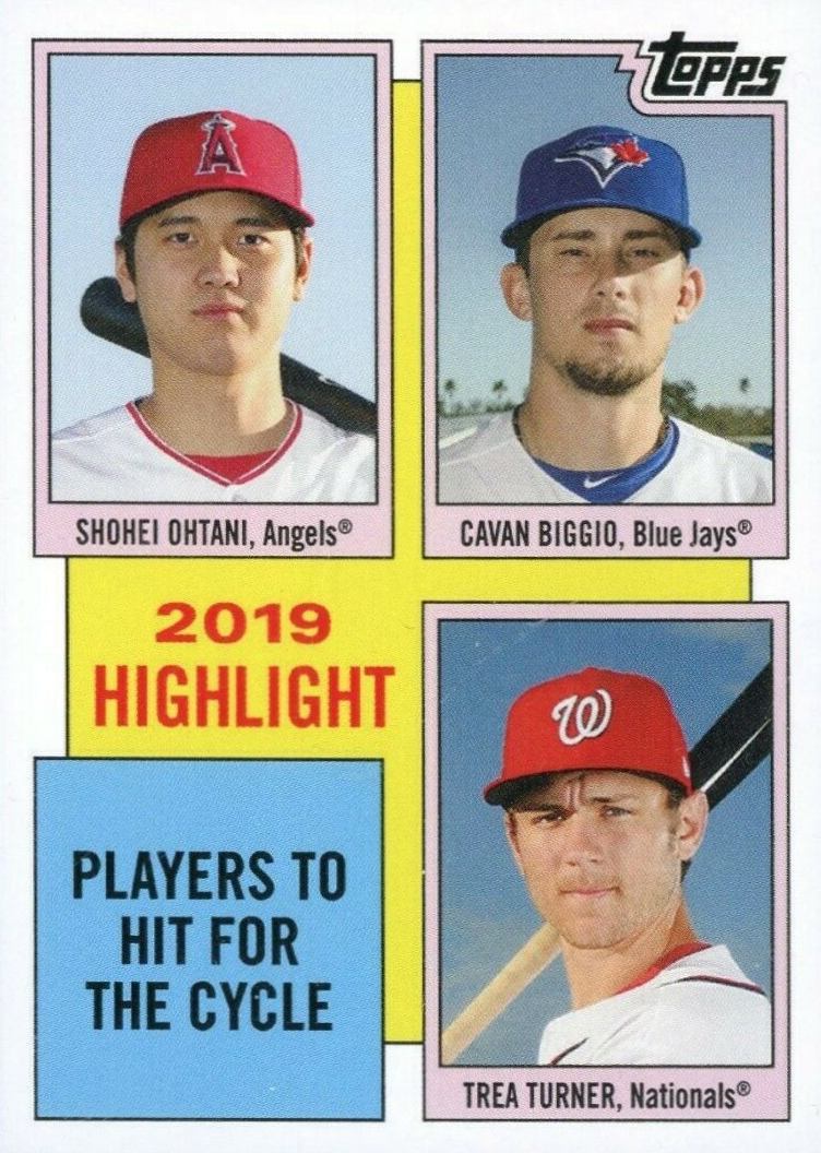 2020 Topps Throwback Thursday Cavan Biggio/Shohei Ohtani/Trea Turner #13 Baseball Card