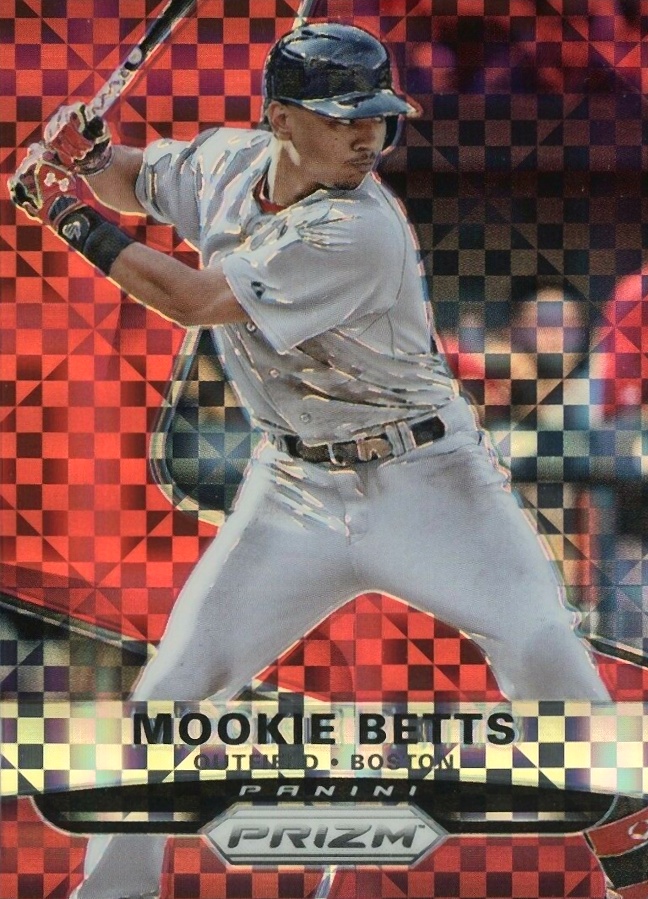 2015 Panini Prizm Mookie Betts #122 Baseball Card