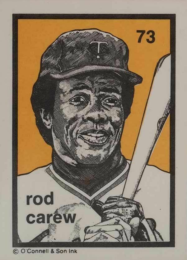 1984 O'Connell & Son Ink Mini Prints Rod Carew #73 Baseball Card