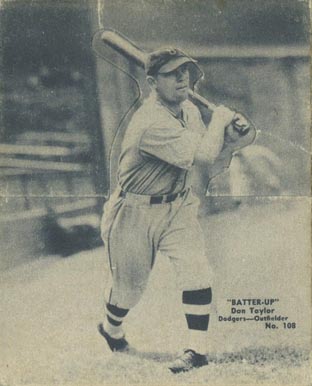 1934 Batter Up Dan Taylor #108 Baseball Card