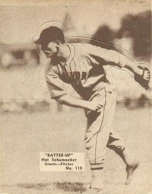 1934 Batter Up Hal Schumacher #110 Baseball Card