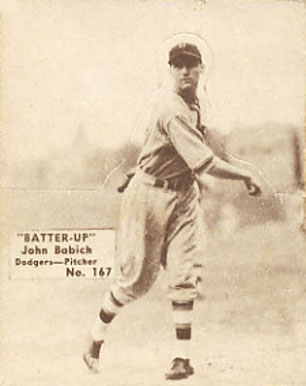 1934 Batter Up John Babich #167 Baseball Card