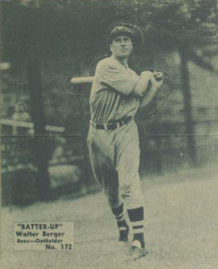 1934 Batter Up Walter Berger #172 Baseball Card
