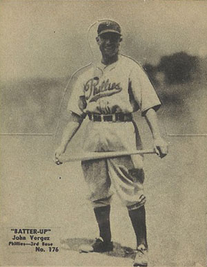 1934 Batter Up John Vergez #176 Baseball Card