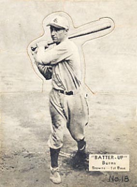 1934 Batter Up Jack Burns #18 Baseball Card