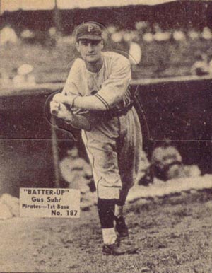 1934 Batter Up Gus Suhr #187 Baseball Card