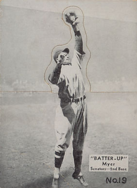 1934 Batter Up Buddy Myer #19 Baseball Card