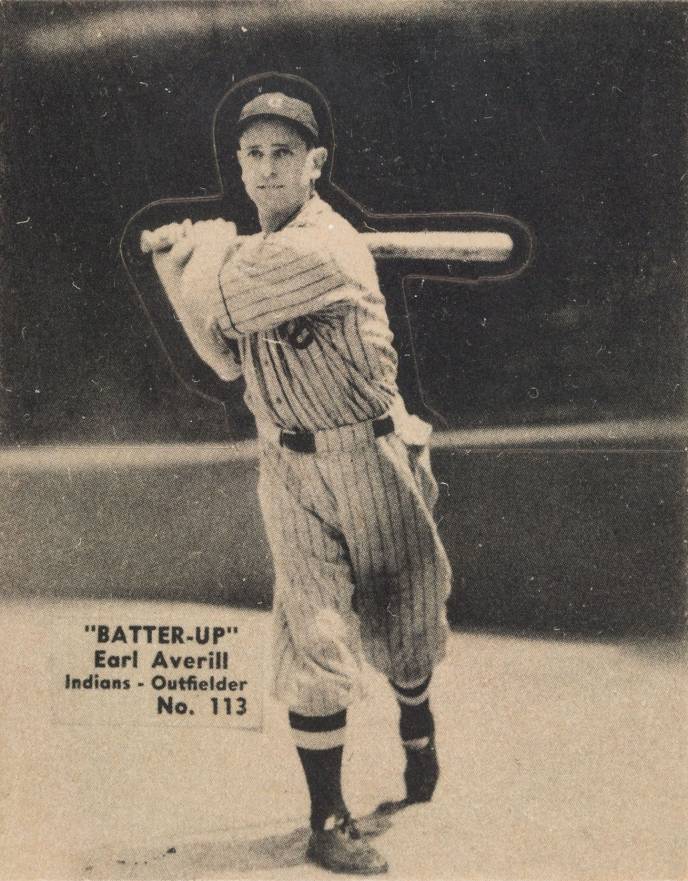 1934 Batter Up Earl Averill #113 Baseball Card