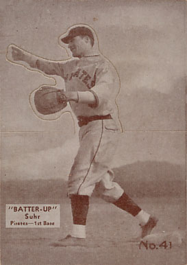 1934 Batter Up Gus Suhr #41 Baseball Card