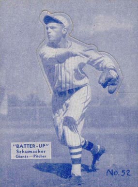1934 Batter Up Hal Schumacher #52 Baseball Card