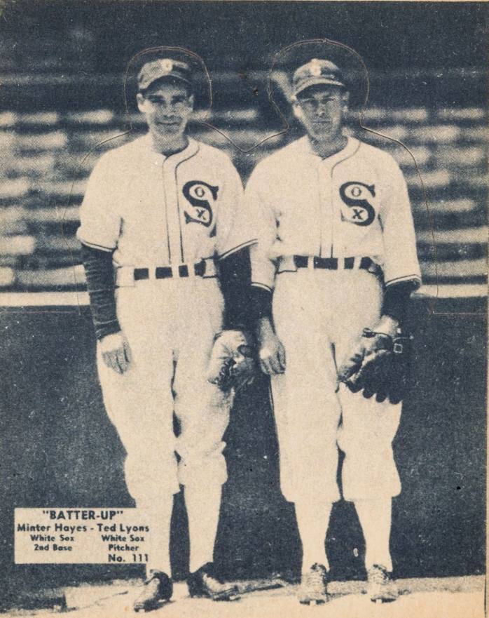 1934 Batter Up Ted Lyons/Minter Hayes #111 Baseball Card