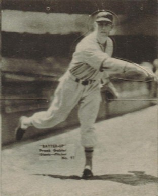 1934 Batter Up Frank Gabler #91 Baseball Card