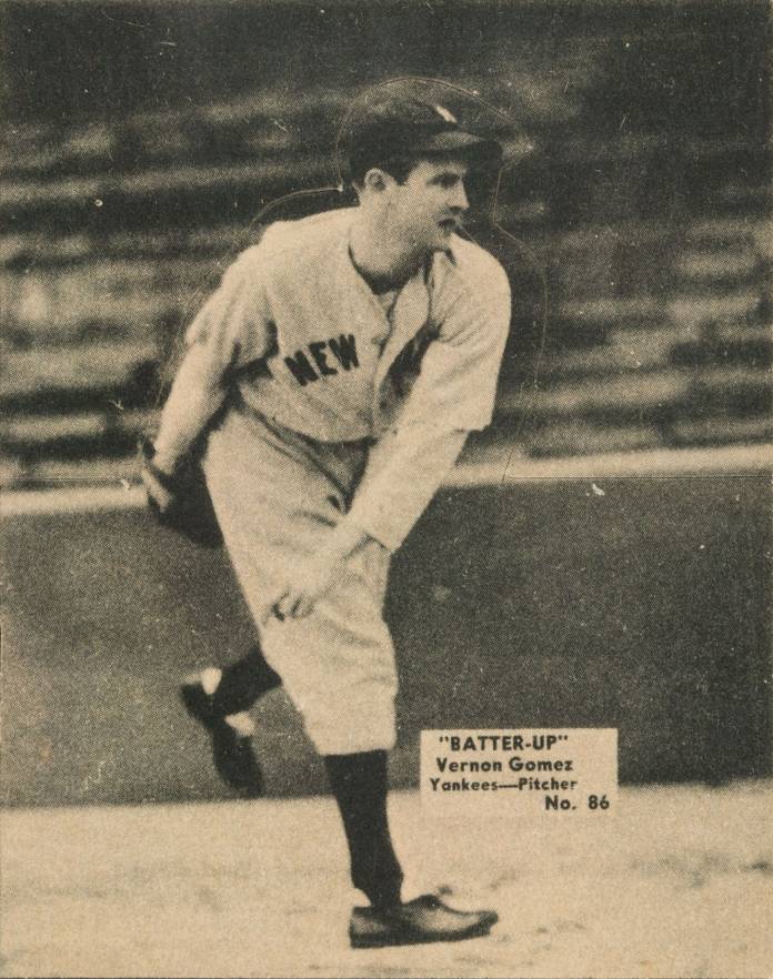 1934 Batter Up Vernon Gomez #86 Baseball Card