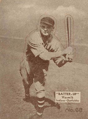 1934 Batter Up Joe Vosmik #68 Baseball Card