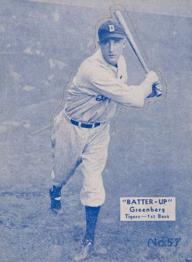1934 Batter Up Hank Greenberg #57 Baseball Card