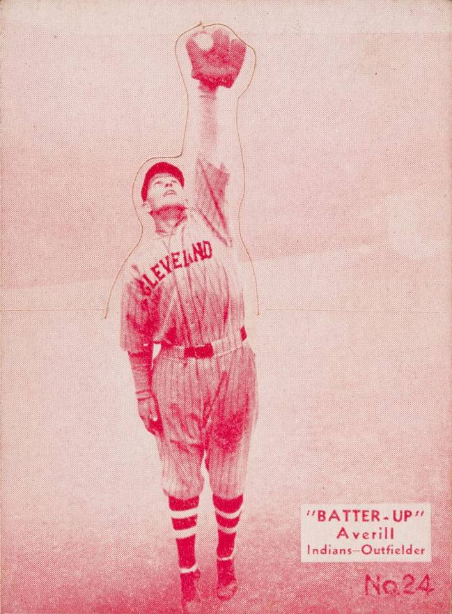 1934 Batter Up Earl Averill #24 Baseball Card