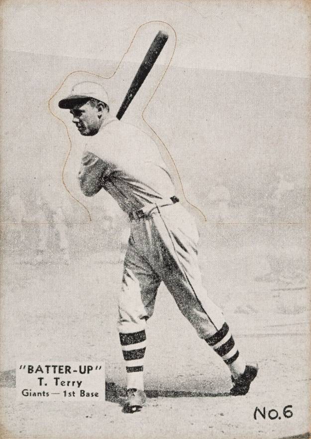 1934 Batter Up Bill Terry #6 Baseball Card