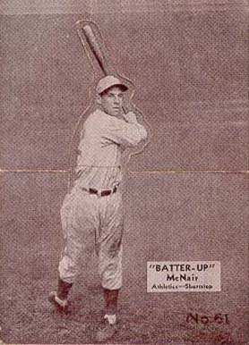 1934 Batter Up Eric McNair #61 Baseball Card