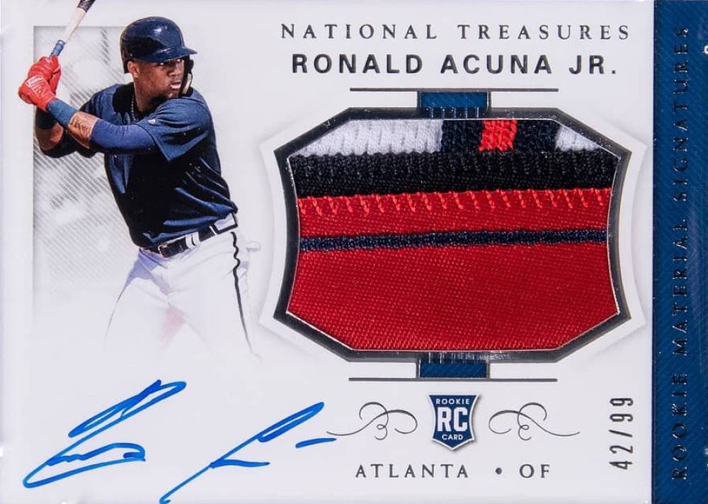 2018 Panini National Treasures Ronald Acuna Jr. #59 Baseball Card