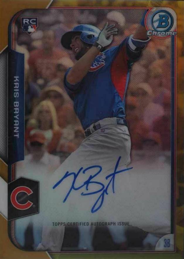 2015  Bowman Chrome Autograph Rookies Kris Bryant #KB Baseball Card