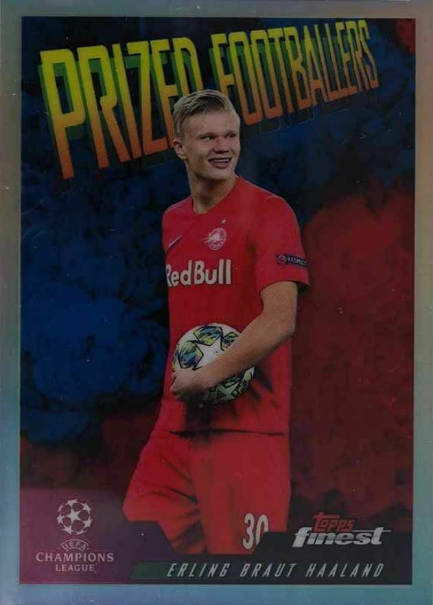 2019 Finest UEFA Champions League Prized Footballers Erling Haaland #PFEHA Soccer Card