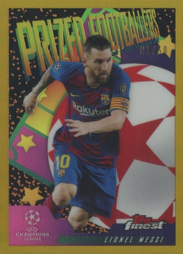 2019 Finest UEFA Champions League Prized Footballers Lionel Messi #PFLM Soccer Card