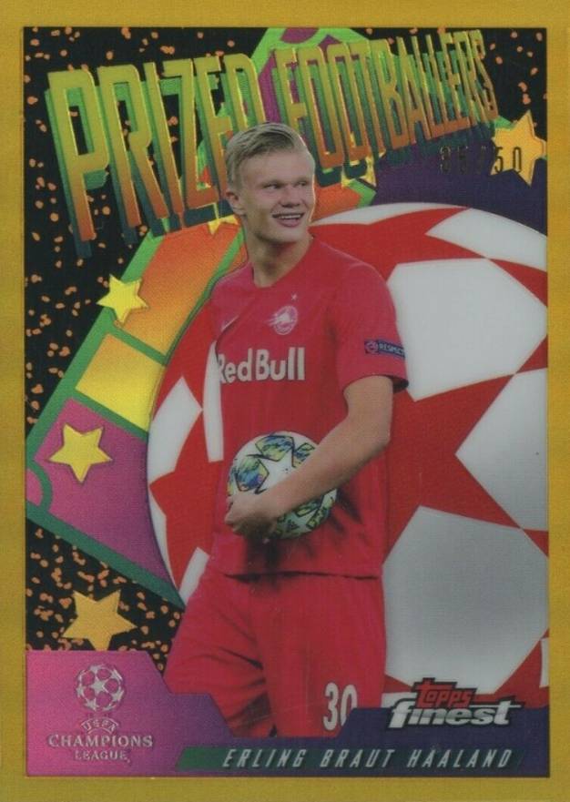 2019 Finest UEFA Champions League Prized Footballers Erling Haaland #PFEHA Soccer Card