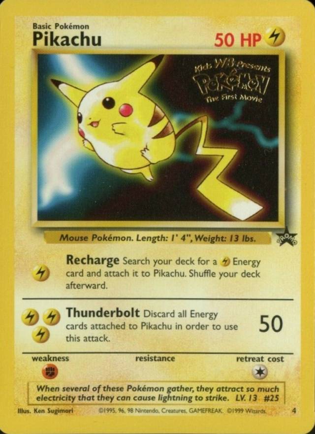 1999 Pokemon Game Movie Pikachu #4 TCG Card