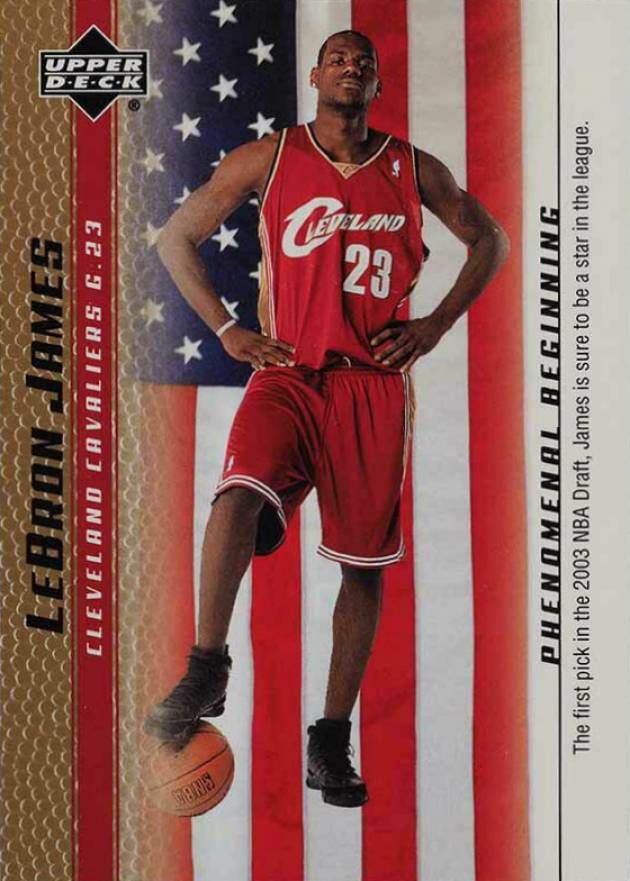 2003 Upper Deck LeBron James Phenomenal Beginnings LeBron James #20 Basketball Card