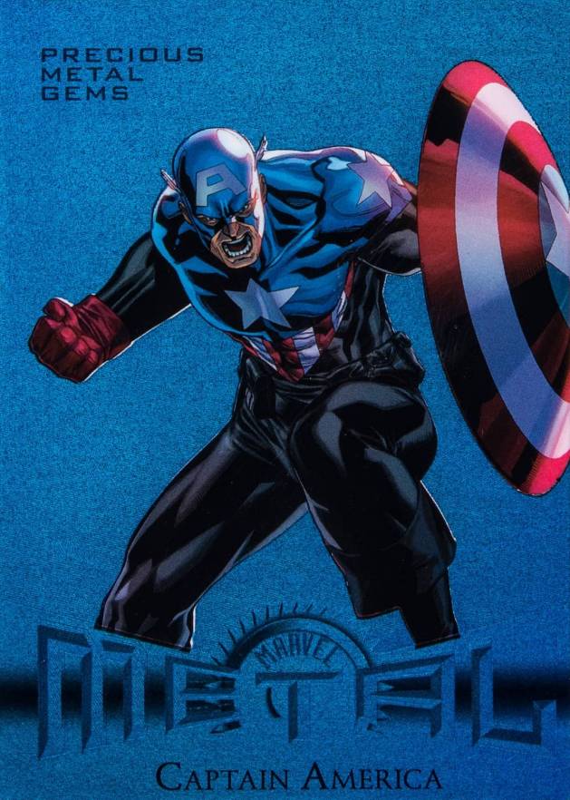2013 Marvel Fleer Retro Precious Metal Gems  Captain America #9 Non-Sports Card