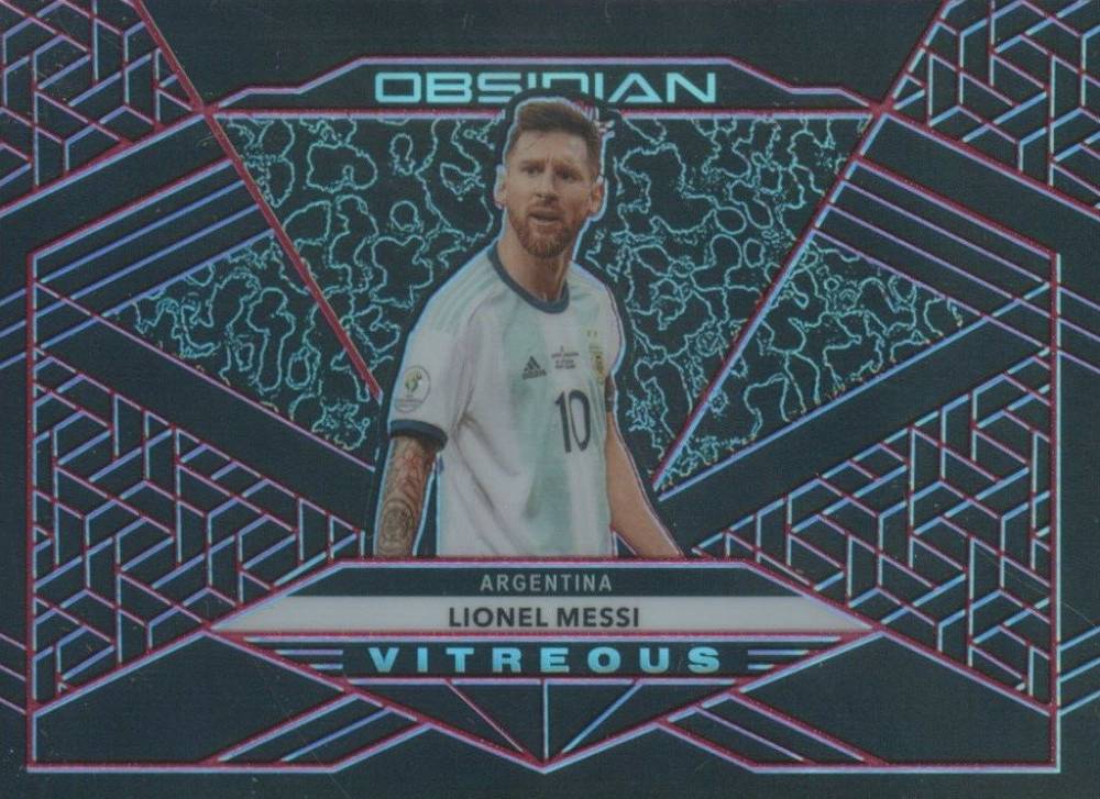 2019 Panini Obsidian Vitreous Lionel Messi #V16 Soccer Card