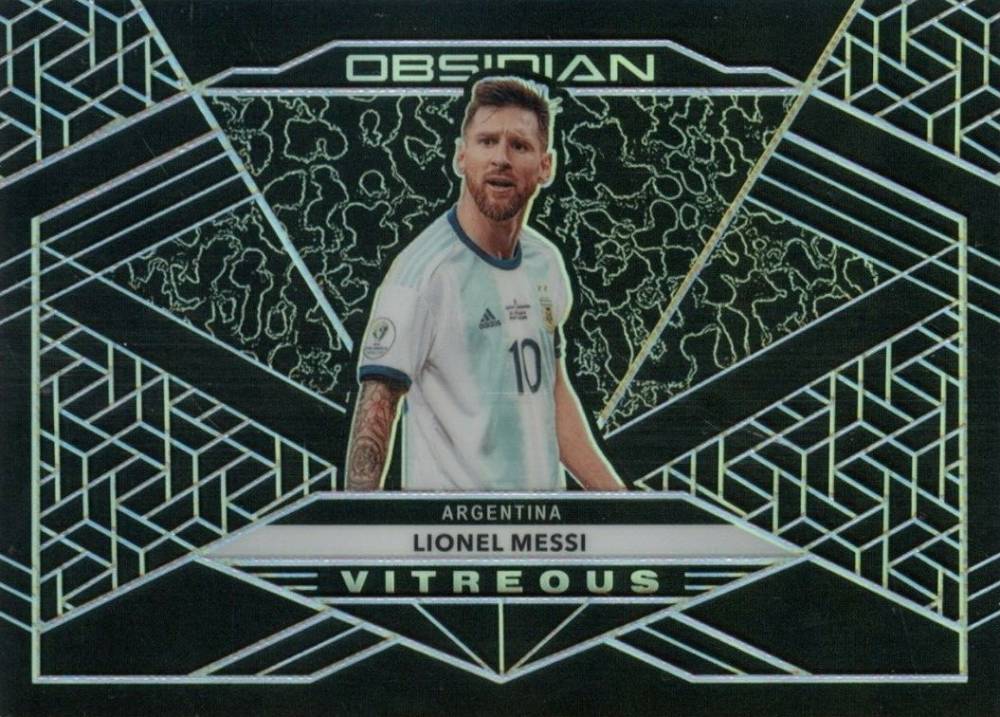 2019 Panini Obsidian Vitreous Lionel Messi #V16 Soccer Card