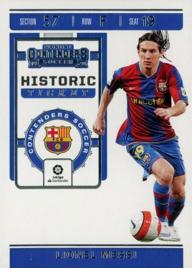 2019 Panini Chronicles Contenders Historic Ticket Lionel Messi #LM Soccer Card