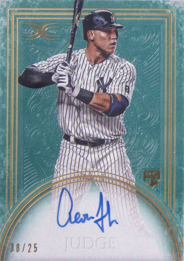 2017 Topps Definitive Rookie Autograph Aaron Judge #AJU Baseball Card